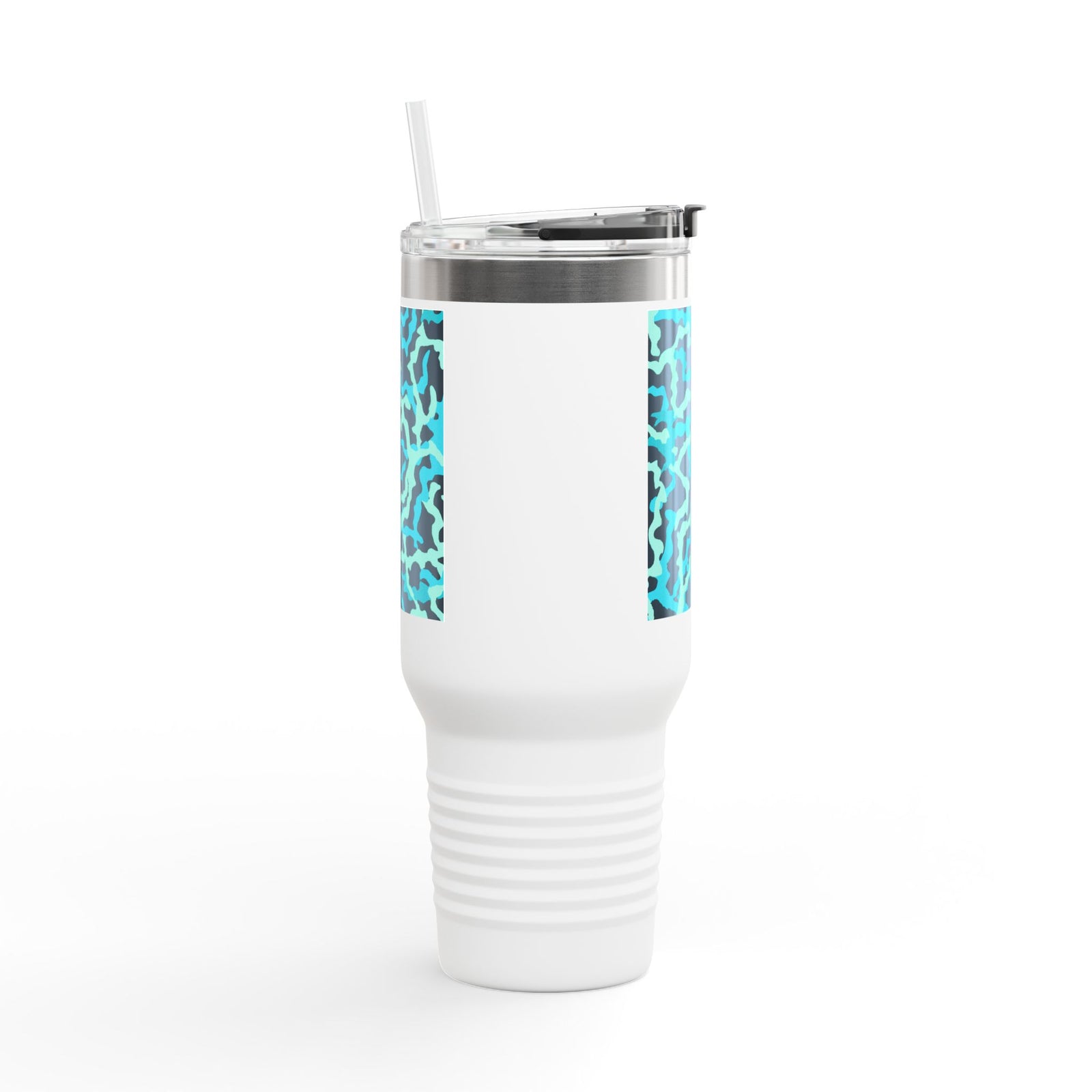 Insulated Travel Mug, 40oz / Coral Reef Threads, Turquoise - Perfect for Outdoor Adventures