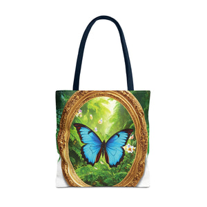 Framed Morpho Butterfly Tote Bag - 3 Sizes