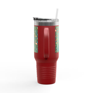Flamingos and Parrots Insulated Travel Mug - 40oz - Perfect for Outdoor Adventures