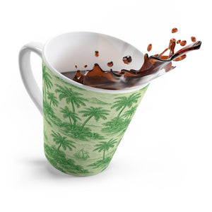 Latte White Mug - Faraway Toile/Green