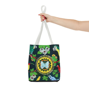 Parrots & Real Butterfly Wings Tote Bag - 3 Sizes