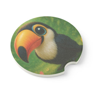 Soapstone Car Coaster - Baby Toucan