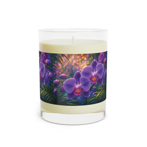 Twilight Orchid Garden Scented Candle — Floral 11oz Glass Jar