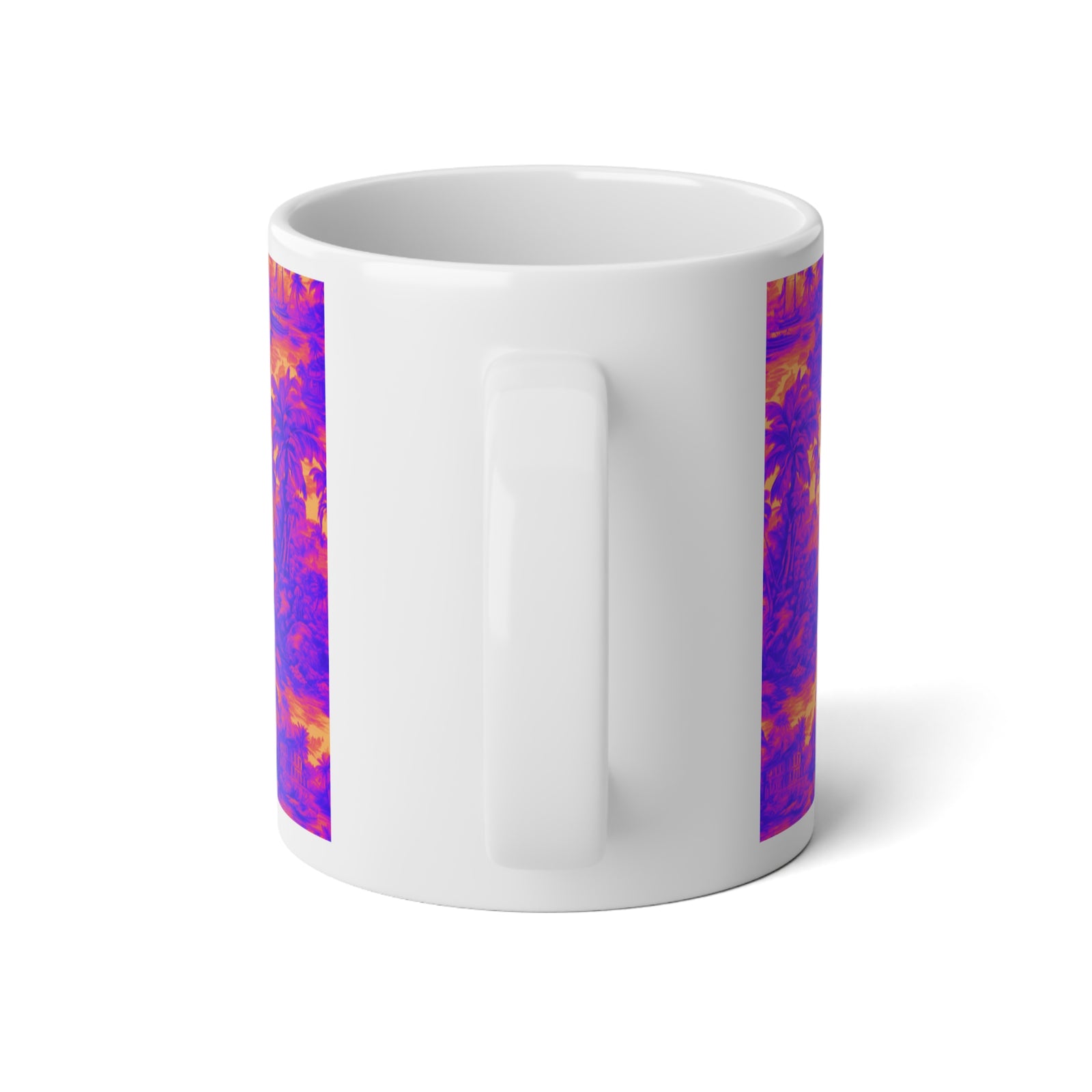 Jumbo Mug, 20oz, Crazy Cool Tropical Toile | Tropical Coffee Cup