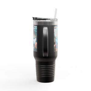 Insulated Travel Mug, 40oz / Beach Illusion Ball - Perfect for Outdoor Adventures