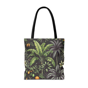 Tropical Fruit/Black Tote Bag - 3 Sizes