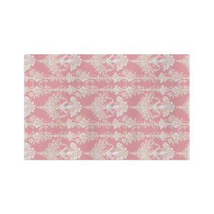 Tropical Microfiber Coffee/Tea Towel ~ Vintage Damask, Pearl Lady Pink