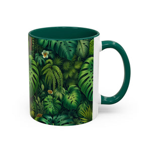 Accent Color Coffee Mug, Many Colors - 11oz & 15oz / Rainforest Greenery