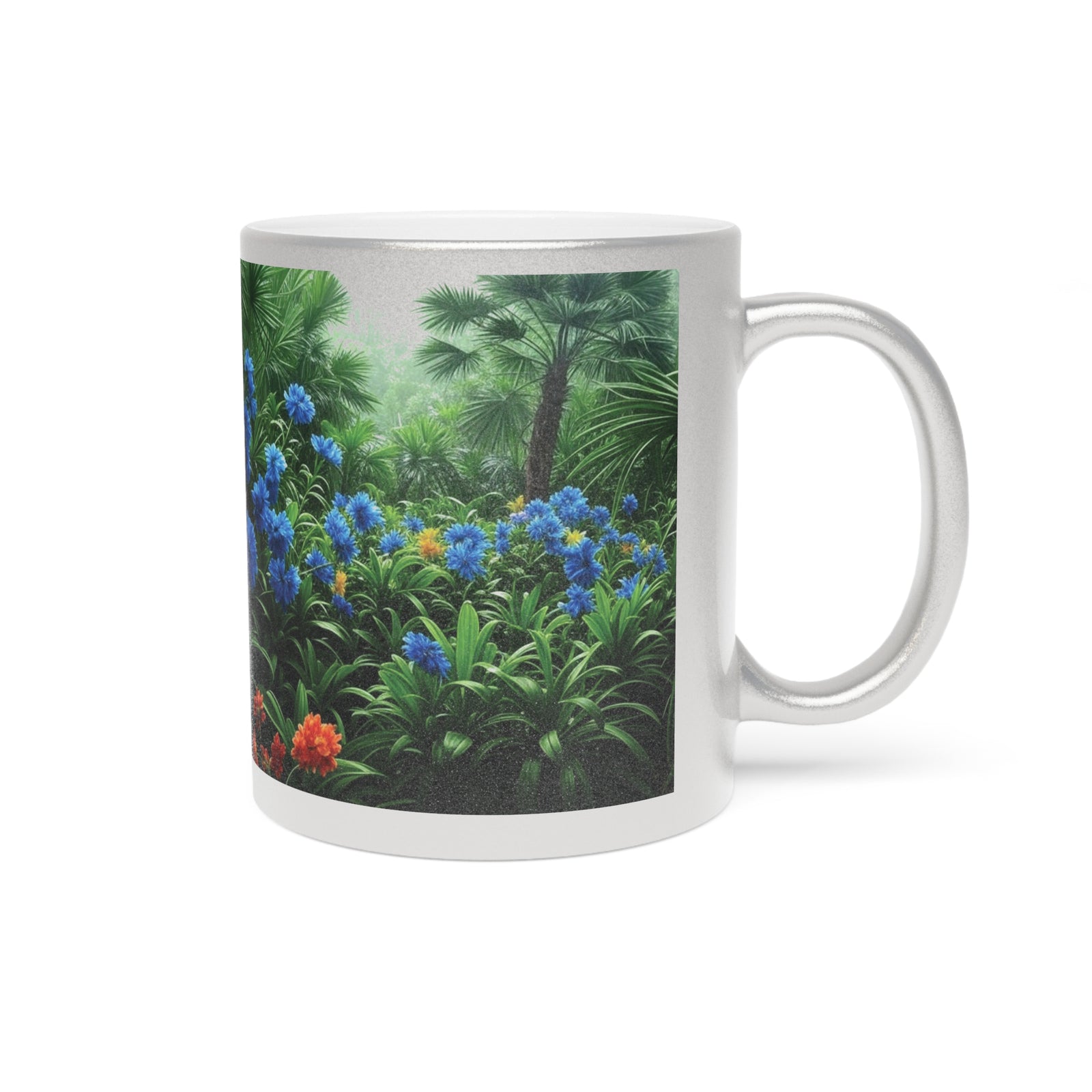 Tropical Metallic Mug, Gold or Silver - After a Rainforest Rain