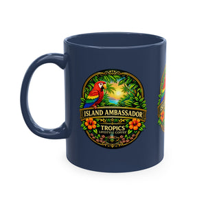 Tropical Parrot Coffee Mug — "Island Ambassador" Ceramic Cup