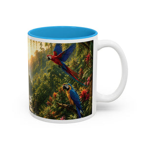 Tropical Waterfall Mug – Lush Jungle Scenic Accent Coffee Cup (11oz/15oz)