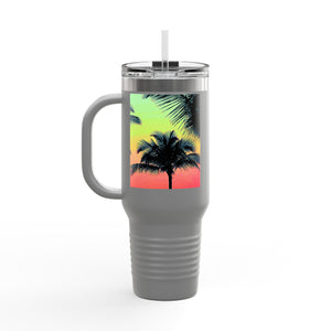 Insulated Travel Mug, 40oz / Palm Glow Sangria - Perfect for Outdoor Adventures