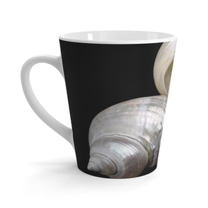 Latte White Mug - Perfect for Coffee Enthusiasts / Lustrous Seashell Trio, Black