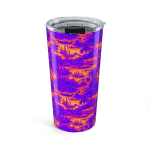 20oz Tumbler — Purple & Orange Travel Toile Travel Cup