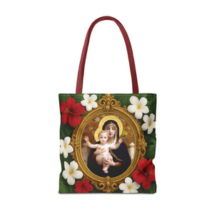 Religious Tote Bag, Virgin of the Lilies: 3 Sizes