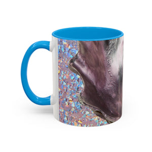 Colorful Mugs (11oz, 15oz), Disco Lavender Pearl Oyster Macro