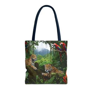 Jaguars and Parrots Tote Bag - 3 Sizes