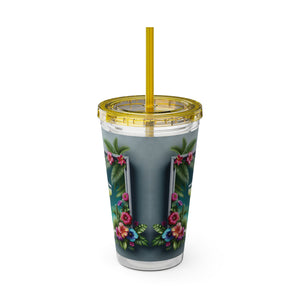 Tropical Tumbler with Straw | 16 oz: Tropical Margarita