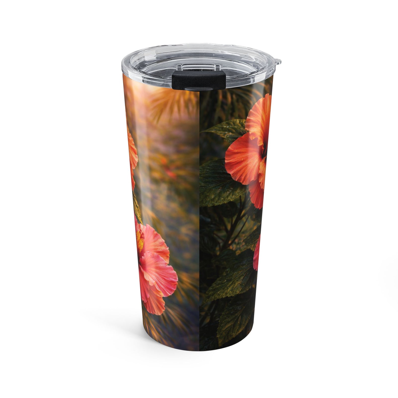 20oz Tumbler ~ Orange Hibiscus Insulated Travel Mug