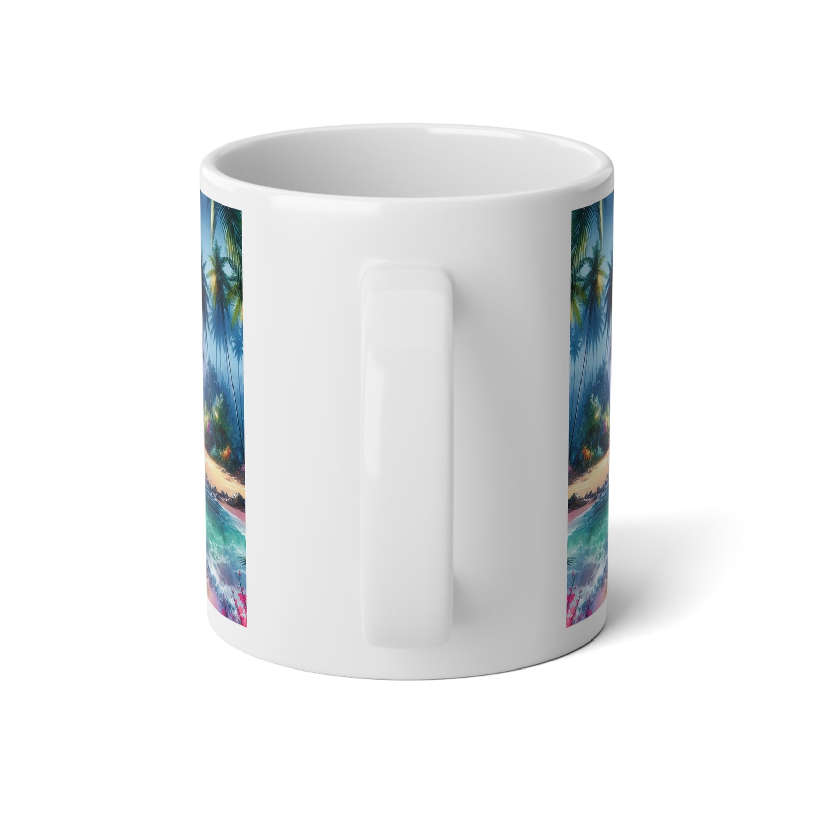Jumbo Mug, 20oz, Bay of Peace | Tropical Coffee Cup