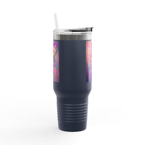 Fantasy Orchids Insulated Travel Mug - 40oz - Perfect for Outdoor Adventures