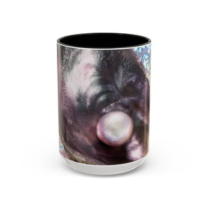 Colorful Mugs (11oz, 15oz), Disco Lavender Pearl Oyster Macro