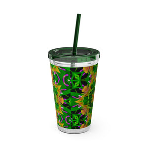 Tropical Tumbler with Straw | 16 oz: Kaleido Orchid