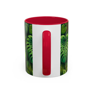 Accent Color Coffee Mug, Many Colors - 11oz & 15oz / Rainforest Greenery