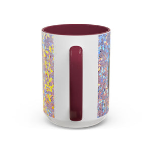 Colorful Mugs (11oz, 15oz), Disco Sand Dollar Macro