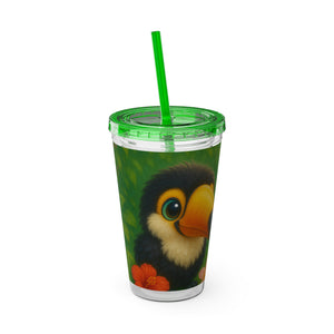 Tropical Tumbler with Straw | 16 oz: Baby Toucans