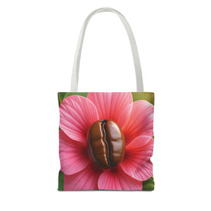 Coffee Bean Flower Tote Bag — Pink Coffee Art