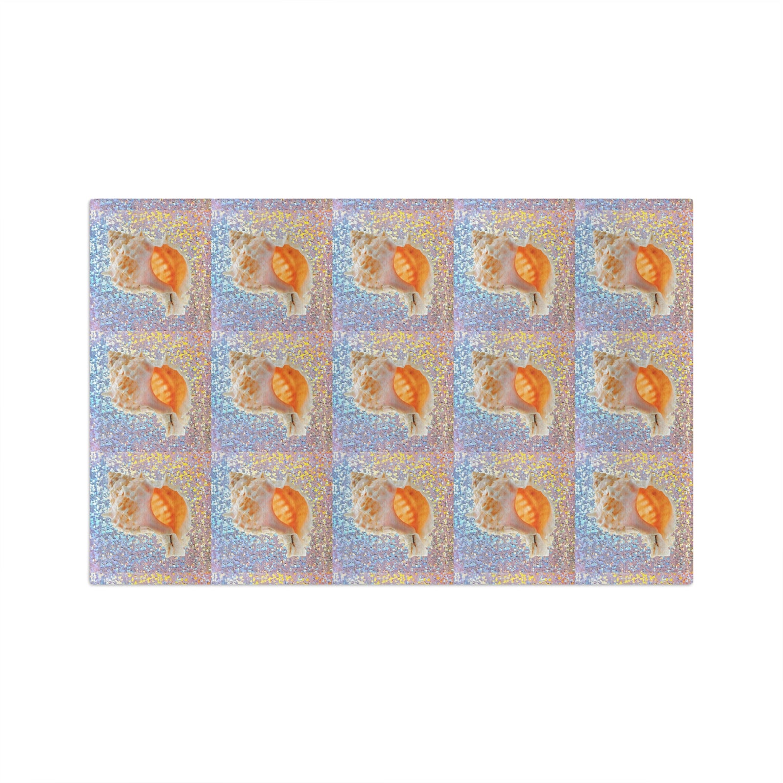 Microfiber Coffee/Tea Towel — Coastal Disco Conch Shell