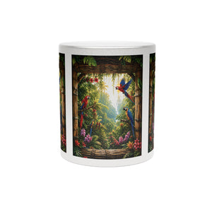 Metallic-Look Mug — Paradise Falls (Silver/Gold)