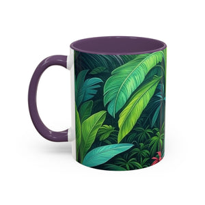Accent Coffee Mug (11, 15oz), 8 Colors - Rainforest Sleeping Spot
