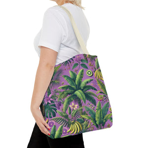 More Tropical Fruit/Deep Lilac Tote Bag - 3 Sizes