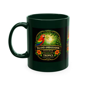 Tropical Parrot Coffee Mug — "Island Ambassador" Ceramic Cup