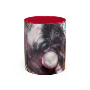 Colorful Mugs (11oz, 15oz), Disco Lavender Pearl Oyster Macro