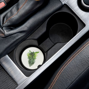 Soapstone Car Coaster - Palm Frond Cascade