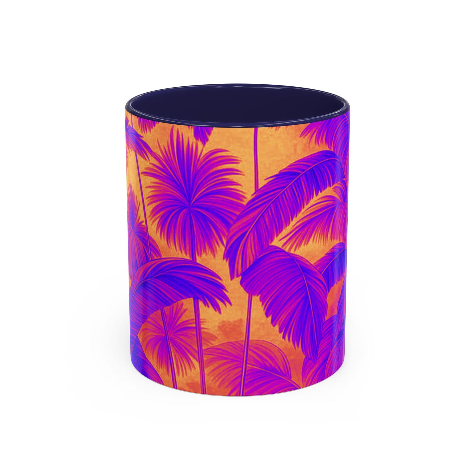 Accent Coffee Mug (11, 15oz), Palm Serenity, Pop / Various Colors