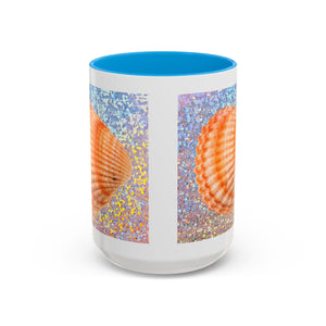 Colorful Mugs (11oz, 15oz), Disco Orange Scallop