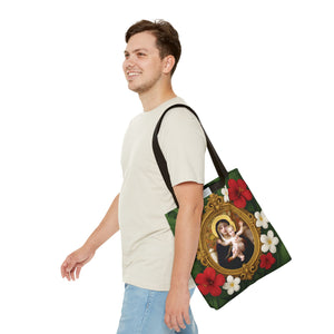 Religious Tote Bag, Virgin of the Lilies: 3 Sizes