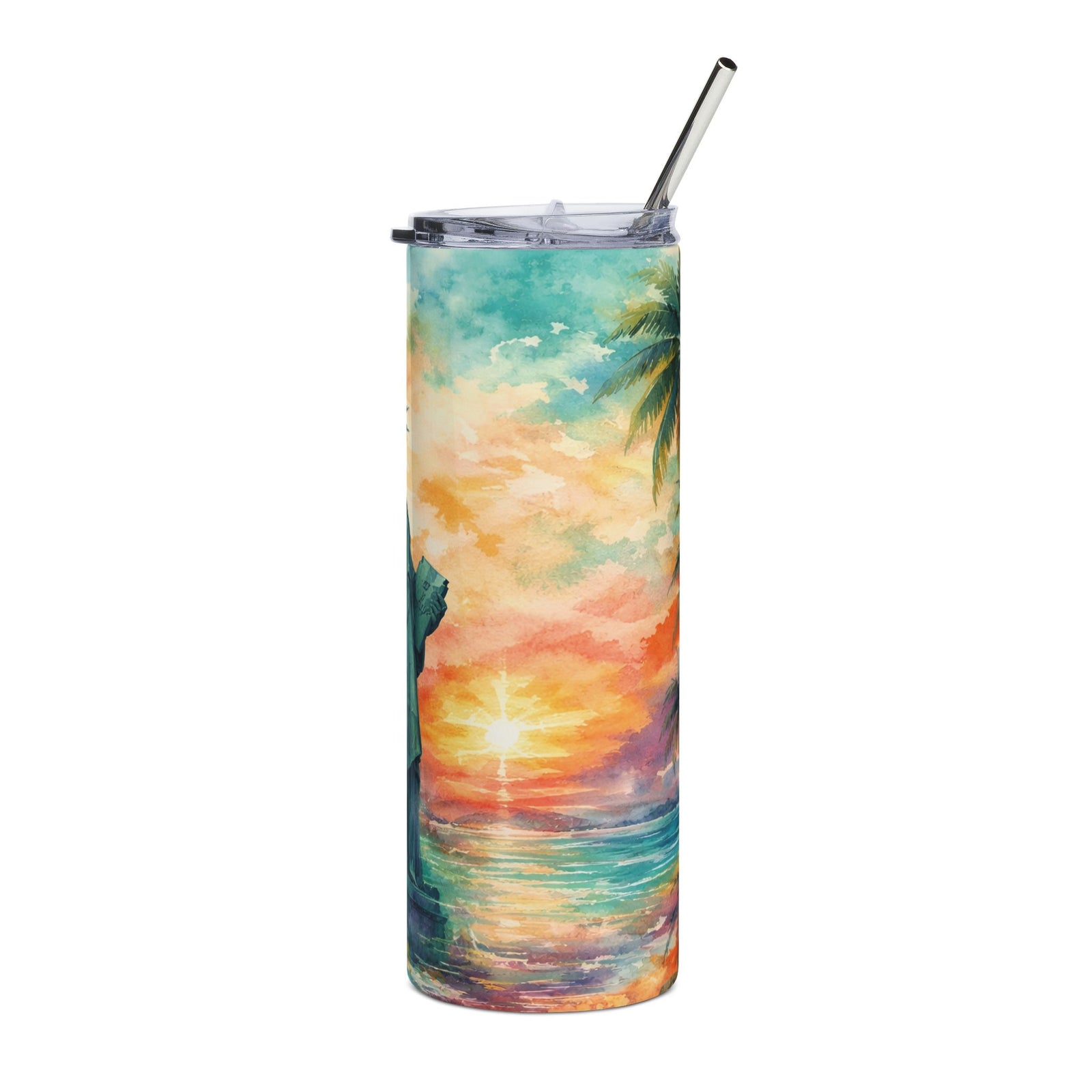 20oz Floral Stainless Steel Tumbler — Fiesta Orchid Travel Cup