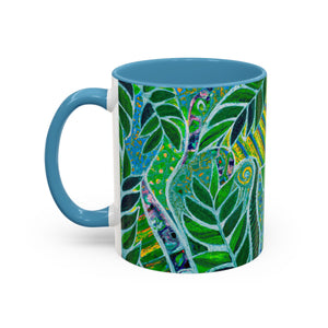 Accent Coffee Mug (11, 15oz), 8 Colors - Amazon Whimsy, Green