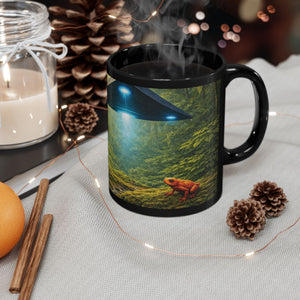 Black Coffee Mug - UFO & Sloth