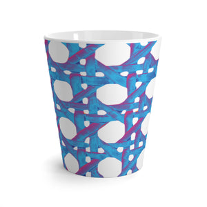 Latte White Mug - Turquoise Pop Beach Chair Wicker