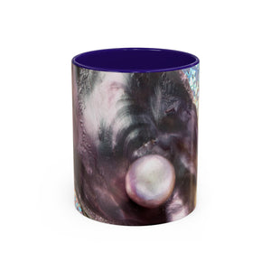Colorful Mugs (11oz, 15oz), Disco Lavender Pearl Oyster Macro