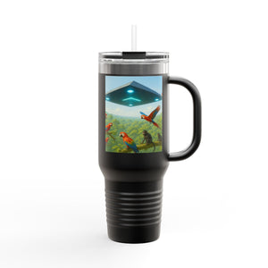 Insulated Travel Mug, 40oz / UFO & Macaws