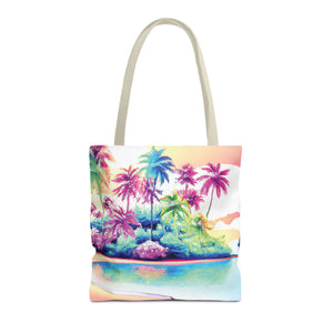 Watercolor Beach Tote Bag - 3 Sizes