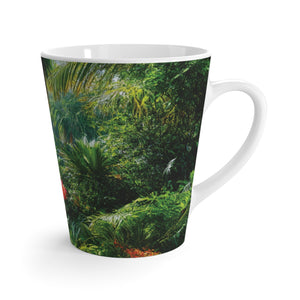 Latte White Mug - Perfect for Coffee Enthusiasts / Rainforest Path