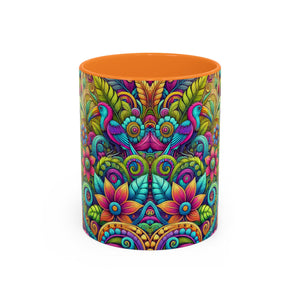 Accent Color Coffee Mug, Many Colors - 11oz & 15oz / Rainforest Music